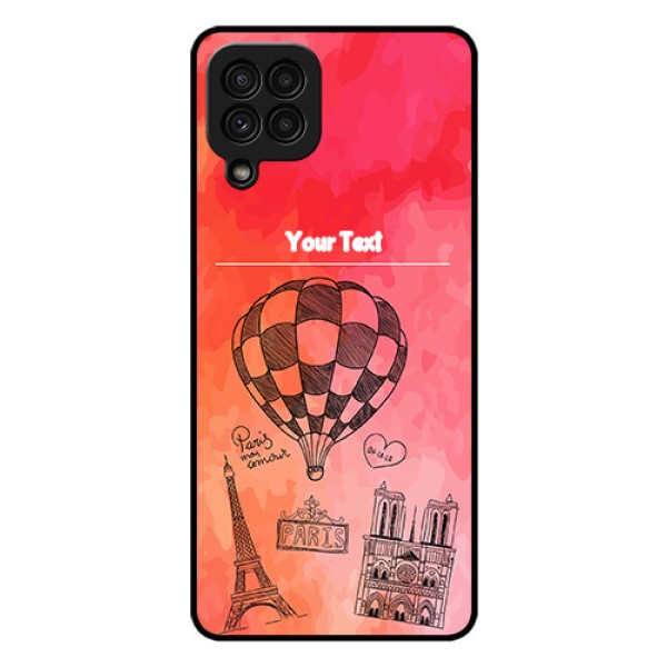 Galaxy A22 4G Custom Glass Phone Case  - Paris Theme Design