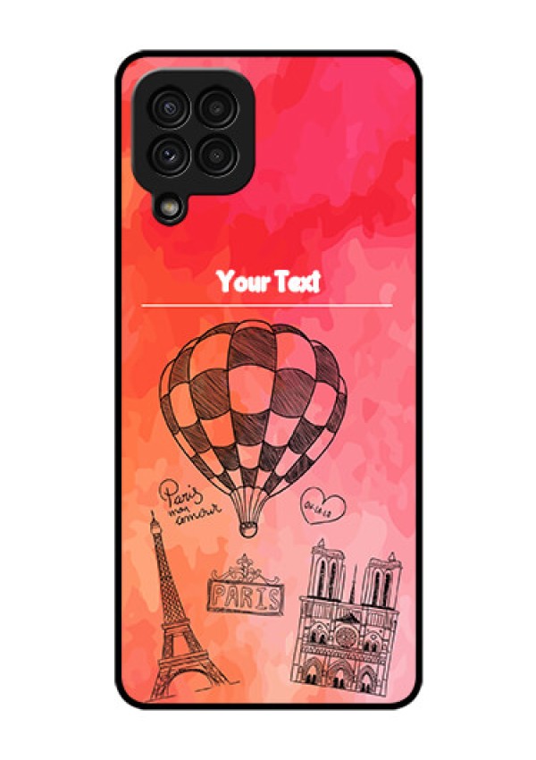 Galaxy A22 4G Custom Glass Phone Case  - Paris Theme Design