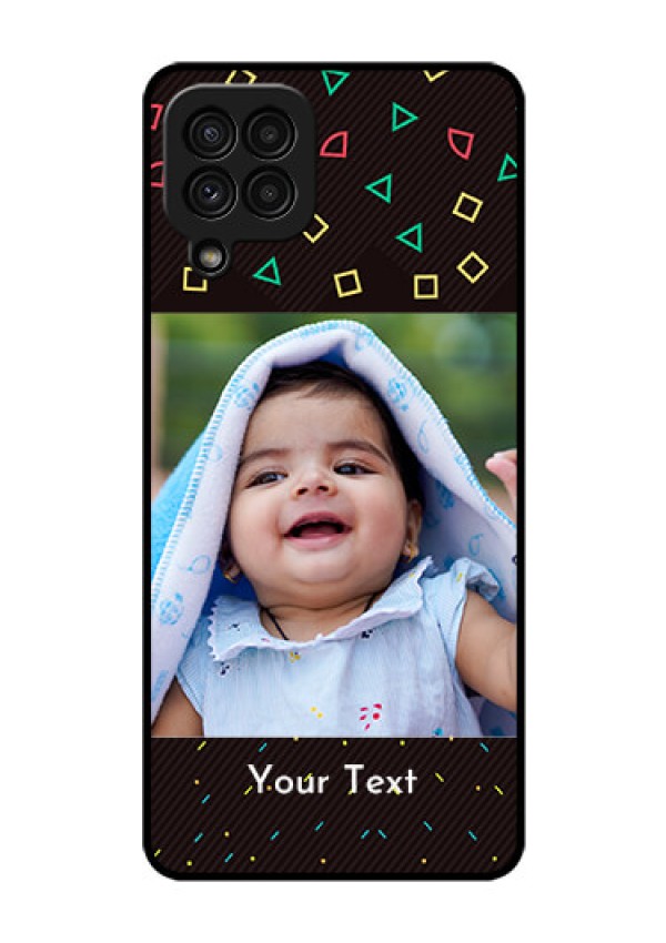 Galaxy A22 4G Custom Glass Phone Case  - with confetti birthday design