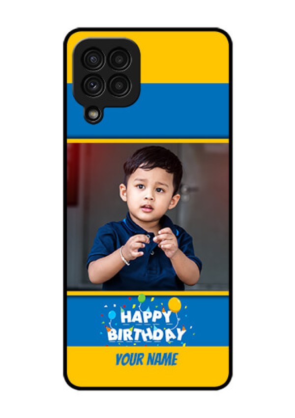 Galaxy A22 4G Custom Glass Mobile Case  - Birthday Wishes Design