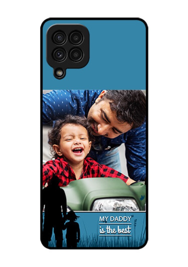 Galaxy A22 4G Custom Glass Mobile Case  - Best dad design 