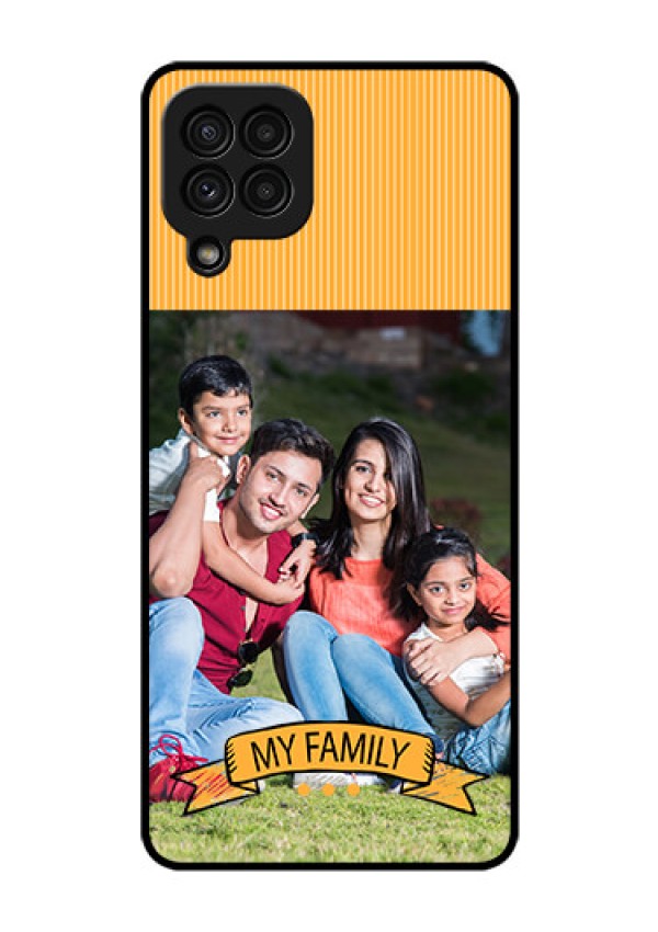 Galaxy A22 4G Custom Glass Phone Case  - My Family Design