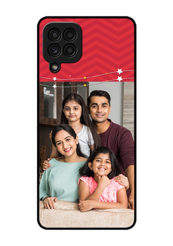 Galaxy A22 4G Personalized Glass Phone Case  - Happy Family Design