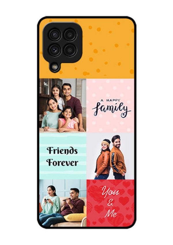 Galaxy A22 4G Personalized Glass Phone Case  - Images with Quotes Design