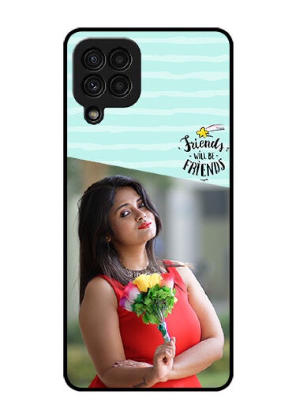 Galaxy A22 4G Custom Glass Phone Case  - Friends Picture Icon Design