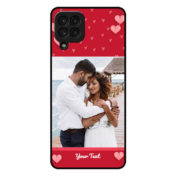 Galaxy A22 4G Custom Glass Phone Case  - Valentines Day Design