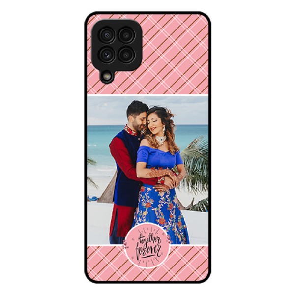 Galaxy A22 4G Personalized Glass Phone Case  - Together Forever Design