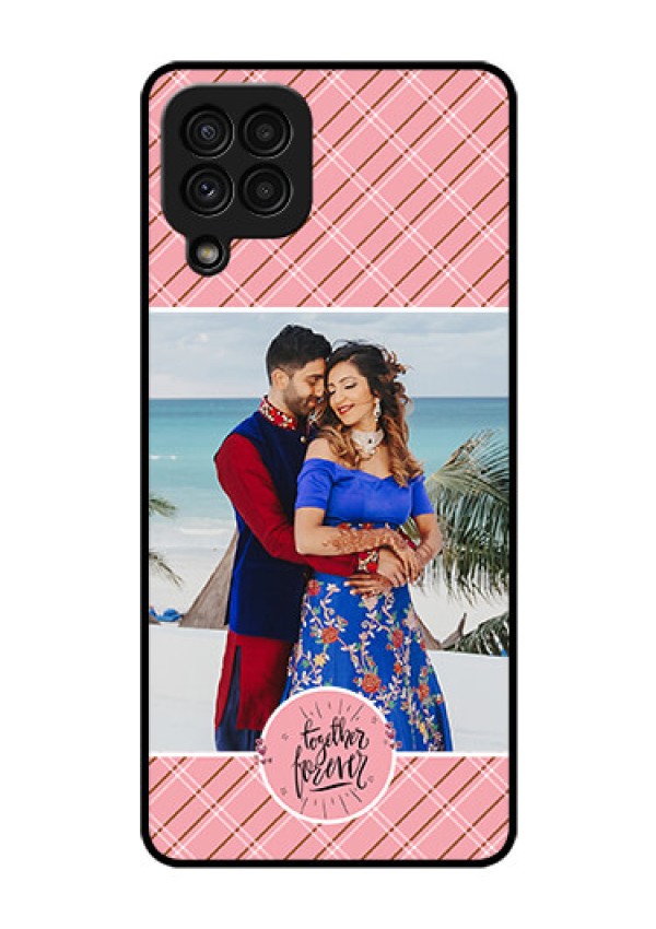 Galaxy A22 4G Personalized Glass Phone Case  - Together Forever Design