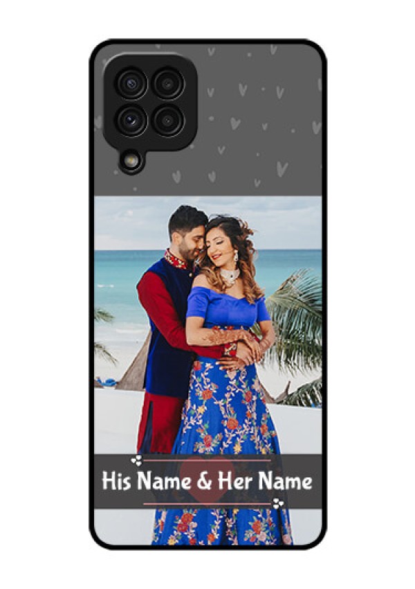 Galaxy A22 4G Custom Glass Mobile Case  - Buy Love Design with Photo Online
