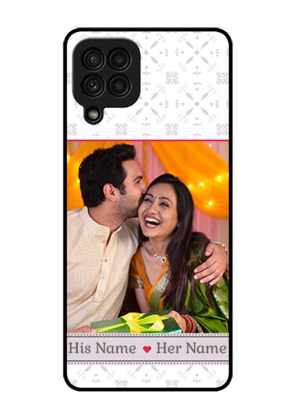 Galaxy A22 4G Custom Glass Mobile Case  - with Photo and Ethnic Design