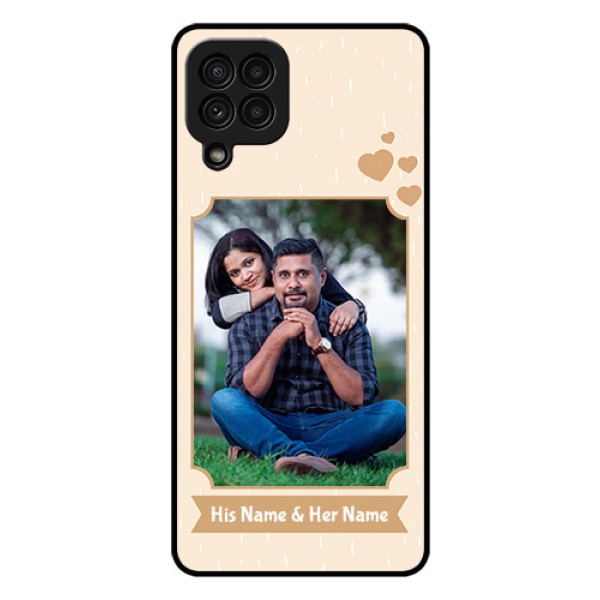 Galaxy A22 4G Custom Glass Phone Case  - with confetti love design 