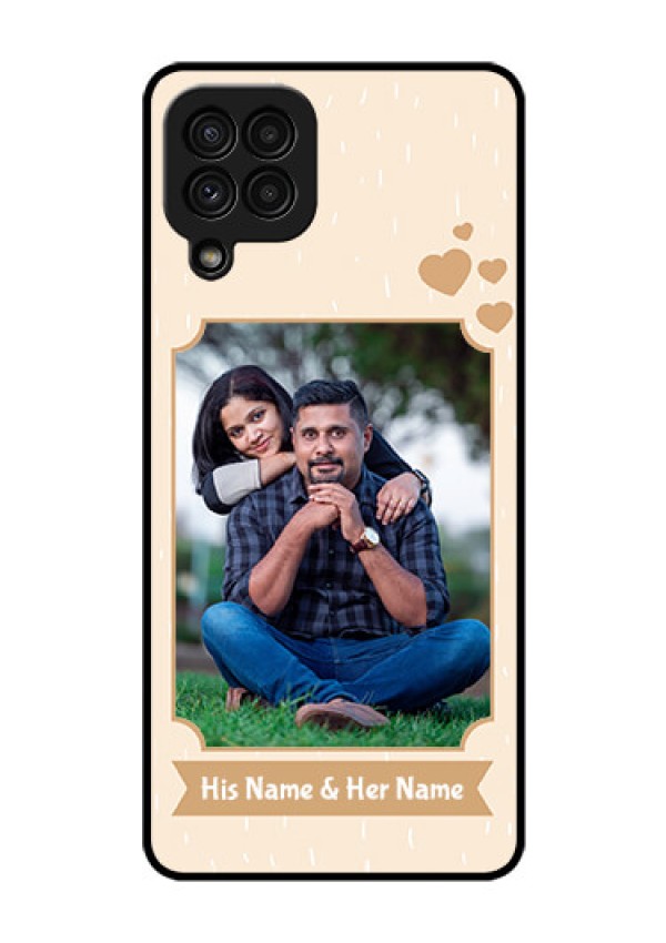 Galaxy A22 4G Custom Glass Phone Case  - with confetti love design 