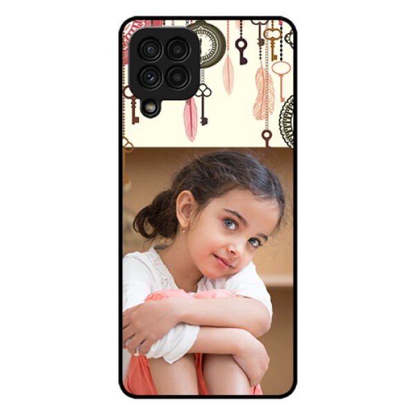 Galaxy A22 4G Custom Glass Mobile Case  - Boho Style Design
