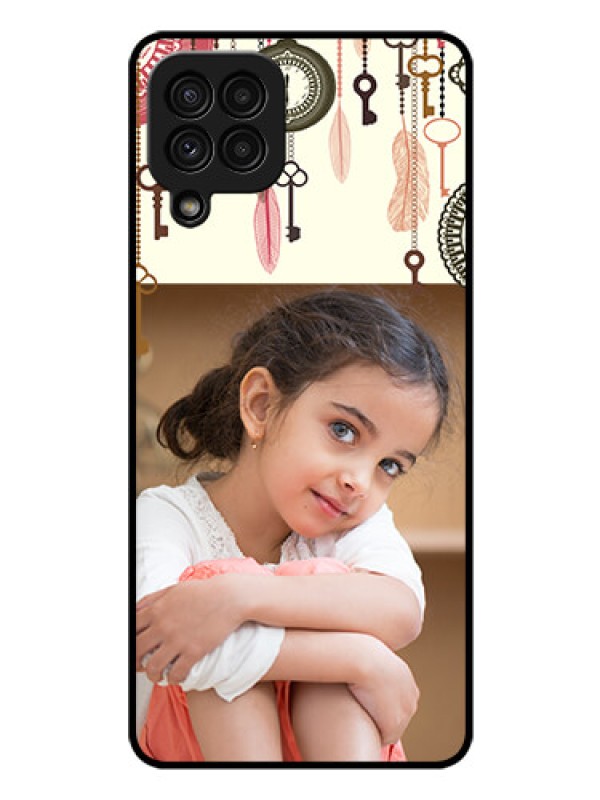 Custom Galaxy A22 4G Custom Glass Mobile Case  - Boho Style Design