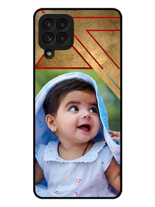 Custom Galaxy A22 4G Personalized Glass Phone Case  - Gradient Abstract Texture Design