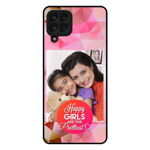 Galaxy A22 4G Photo Printing on Glass Case - Abstract Triangle Design Galaxy A22 4G Photo Printing on Glass Case - Abstract Triangle Design