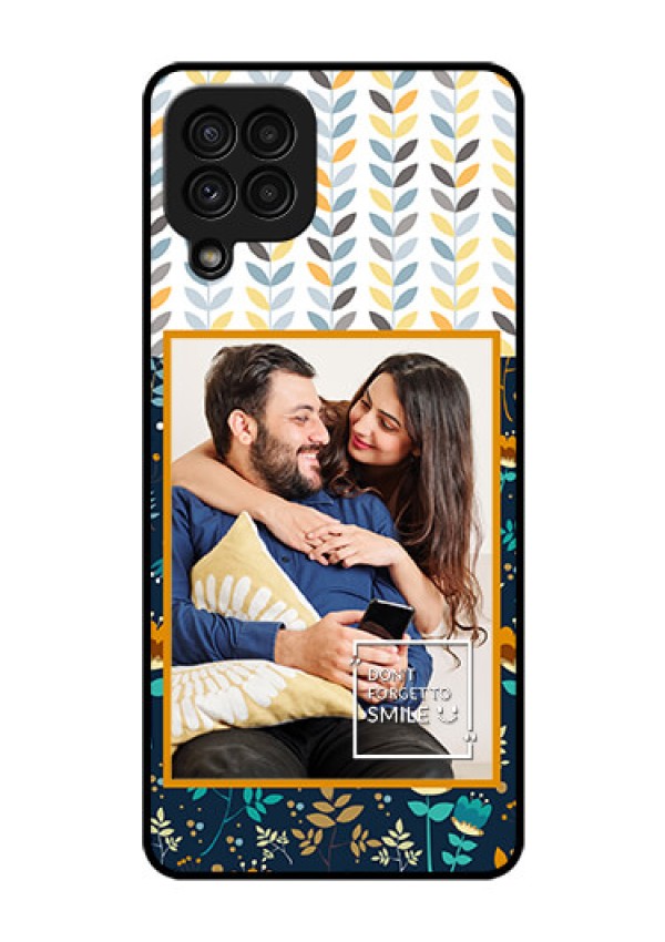 Galaxy A22 4G Custom Glass Mobile Case  - Pattern Design