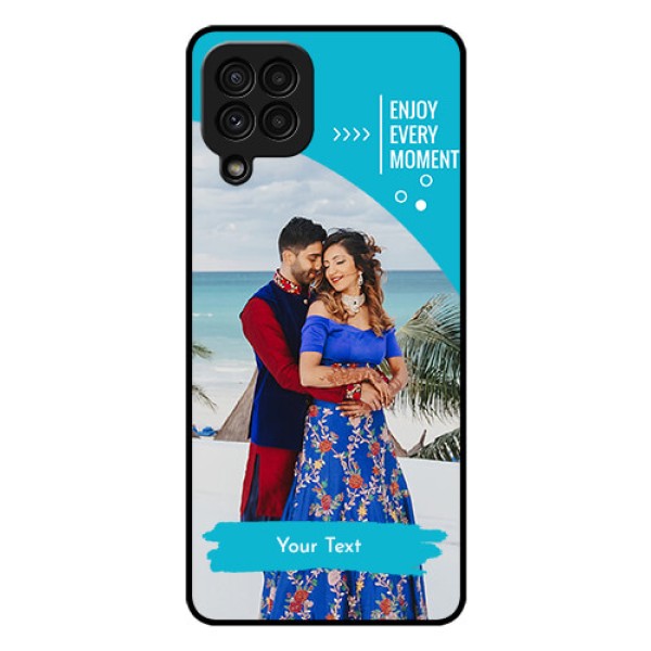 Galaxy A22 4G Custom Glass Mobile Case  - Happy Moment Design