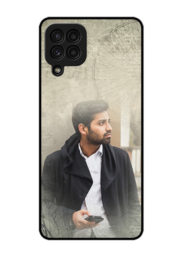 Galaxy A22 4G Custom Glass Phone Case  - with vintage design