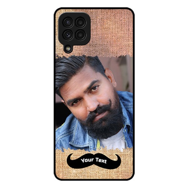 Galaxy A22 4G Personalized Glass Phone Case  - with Texture Design