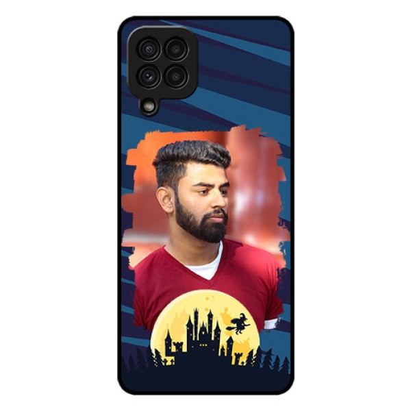 Galaxy A22 4G Photo Printing on Glass Case - Halloween Witch Design Galaxy A22 4G Photo Printing on Glass Case - Halloween Witch Design