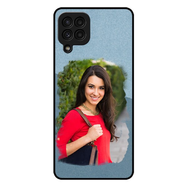 Galaxy A22 4G Custom Glass Mobile Case - Grunge Line Art Design Galaxy A22 4G Custom Glass Mobile Case - Grunge Line Art Design