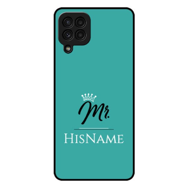 Galaxy A22 4G Custom Glass Phone Case Mr with Name Galaxy A22 4G Custom Glass Phone Case Mr with Name