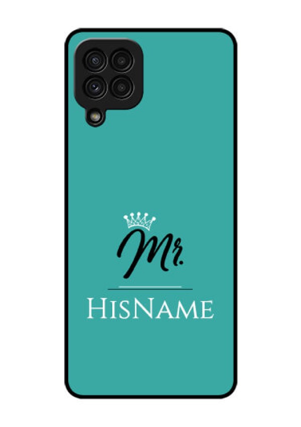Galaxy A22 4G Custom Glass Phone Case Mr with Name
