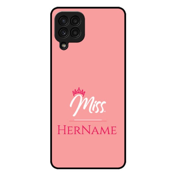 Galaxy A22 4G Custom Glass Phone Case Mrs with Name