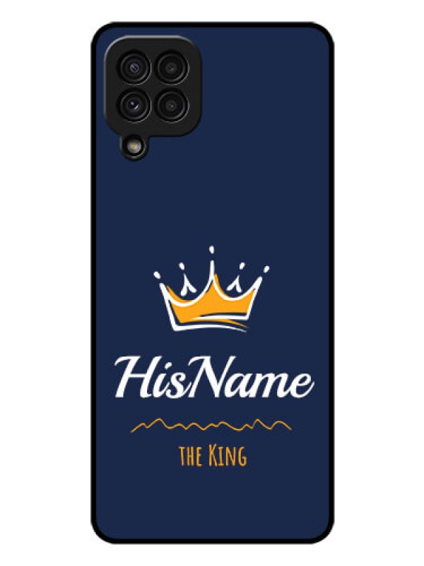 Custom Galaxy A22 4G Glass Phone Case King with Name