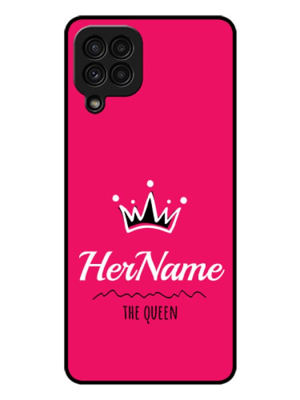 Custom Galaxy A22 4G Glass Phone Case Queen with Name