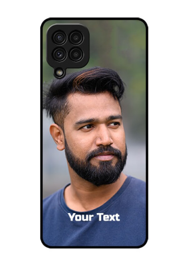 Galaxy A22 4G Glass Mobile Cover: Photo with Text