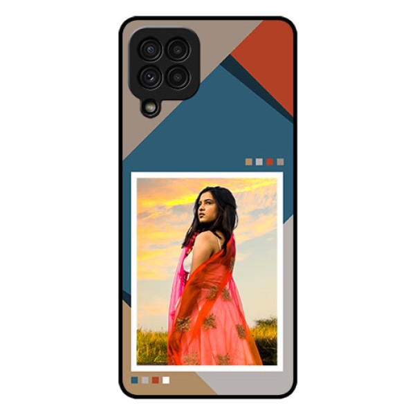 Galaxy A22 4G Personalized Glass Phone Case - Retro color pallet Design Galaxy A22 4G Personalized Glass Phone Case - Retro color pallet Design