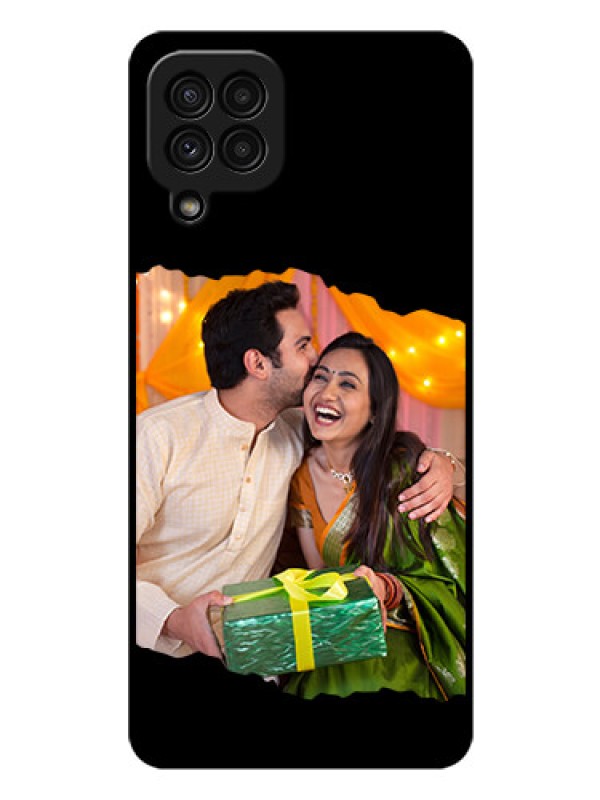 Custom Galaxy A22 4G Custom Glass Phone Case - Tear-off Design