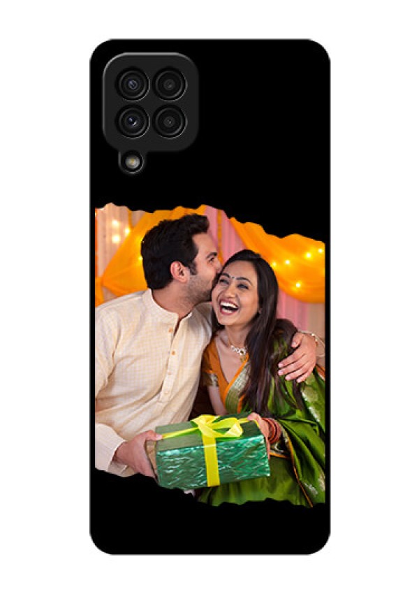 Galaxy A22 4G Custom Glass Phone Case - Tear-off Design