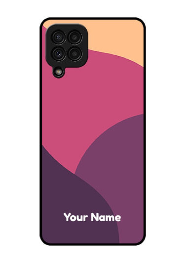 Galaxy A22 4G Custom Glass Phone Case - Mixed Multi-colour abstract art Design