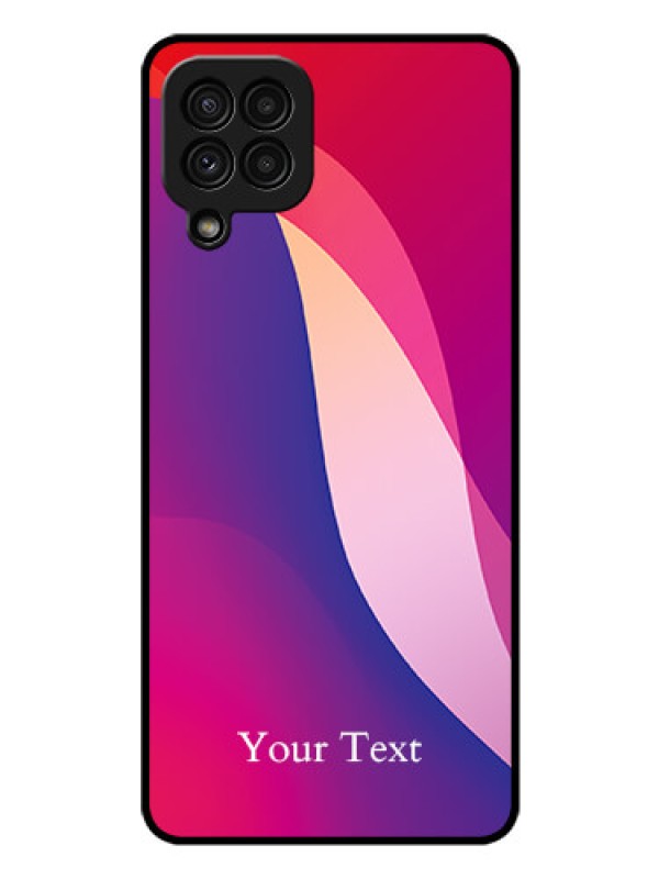 Custom Galaxy A22 4G Personalized Glass Phone Case - Digital abstract Overlap Design