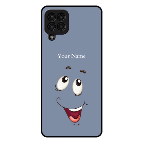 Galaxy A22 4G Photo Printing on Glass Case - Laughing Cartoon Face Design Galaxy A22 4G Photo Printing on Glass Case - Laughing Cartoon Face Design