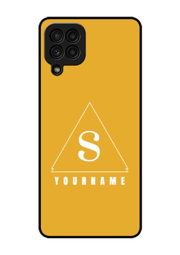 Galaxy A22 4G Personalized Glass Phone Case - simple triangle Design