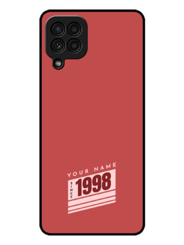 Custom Galaxy A22 4G Custom Glass Phone Case - Red custom year of birth Design