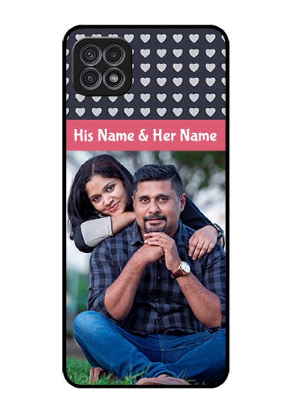 Galaxy A22 5G Custom Glass Mobile Case - Love Symbols Design