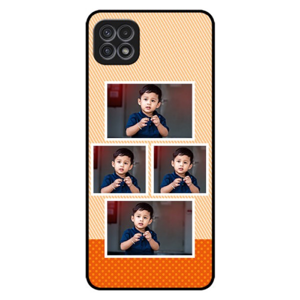 Galaxy A22 5G Photo Printing on Glass Case - Bulk Photos Upload Design