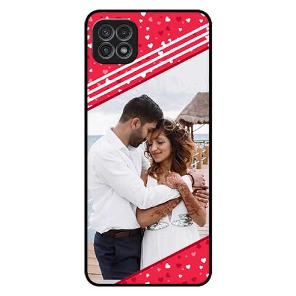 Galaxy A22 5G Custom Glass Mobile Case - Valentines Gift Design