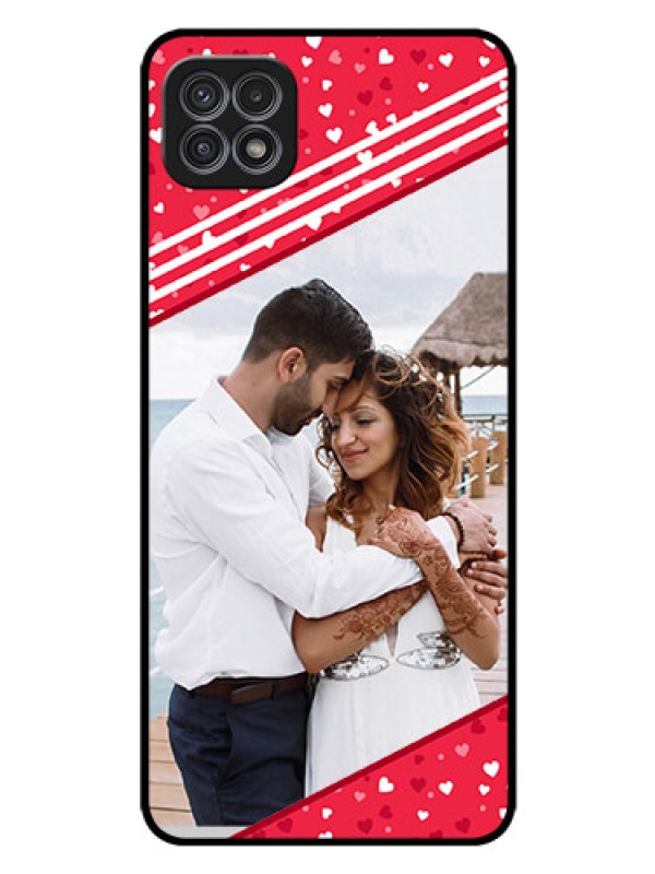 Custom Galaxy A22 5G Custom Glass Mobile Case - Valentines Gift Design