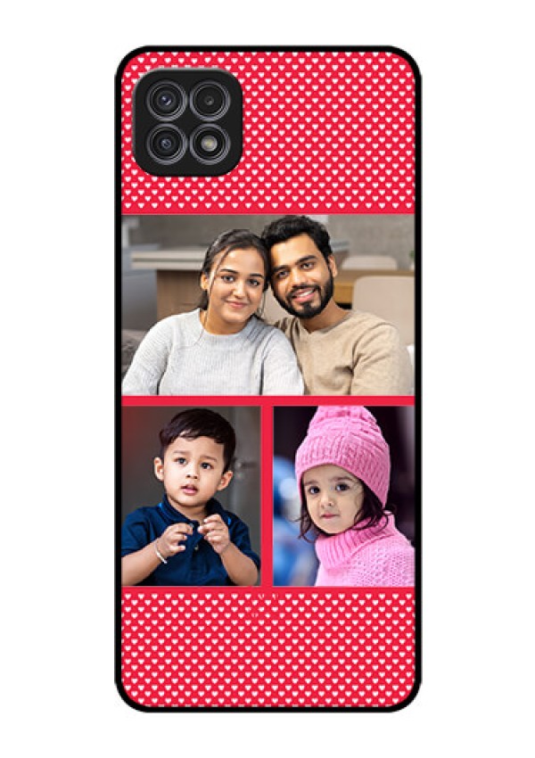 Galaxy A22 5G Personalized Glass Phone Case - Bulk Pic Upload Design