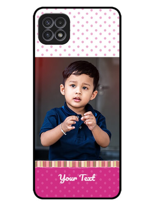 Custom Galaxy A22 5G Photo Printing on Glass Case - Cute Girls Cover Design