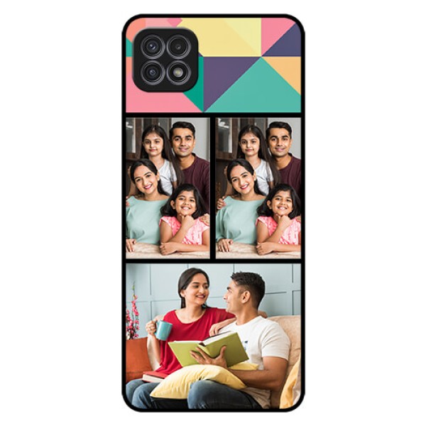 Galaxy A22 5G Custom Glass Phone Case - Bulk Pic Upload Design