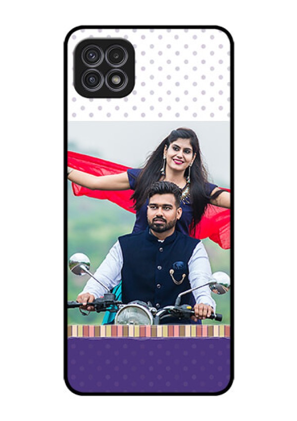 Galaxy A22 5G Photo Printing on Glass Case - Cute Family Design