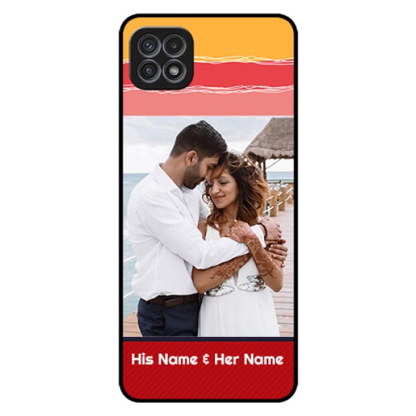 Galaxy A22 5G Custom Glass Mobile Case - Colorful Case Design