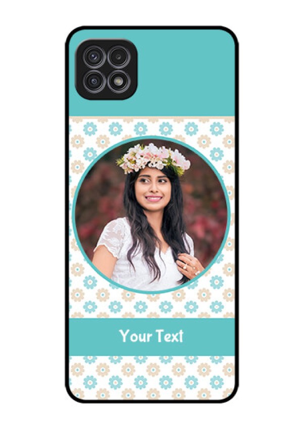 Galaxy A22 5G Custom Glass Mobile Case - Beautiful Flowers Design